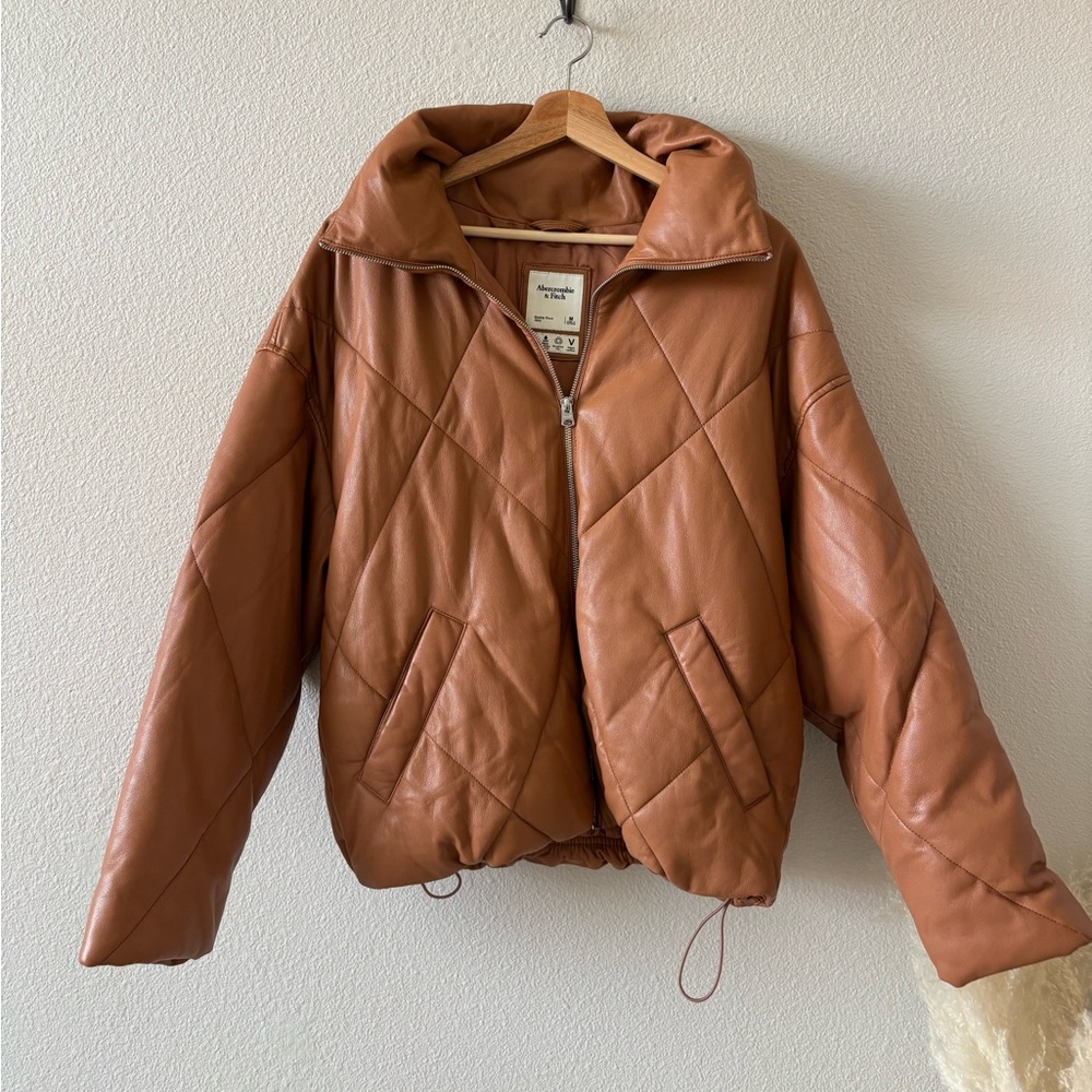 Abercrombie & Fitch Vegan Leather Puffer